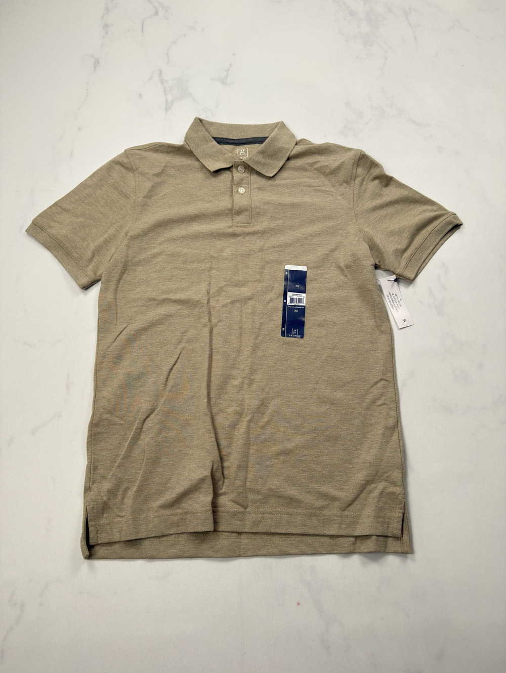 George Polo Shirt Tan 2010s Minimalist - Mens XS NWT